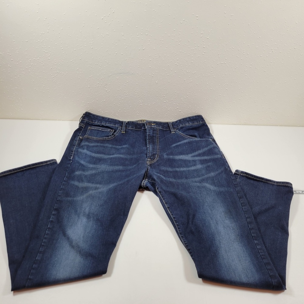 American‎ Eagle Slim Jeans Mens 38x32 Blue Excellent Extreme Flex Stretch Denim